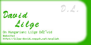 david lilge business card